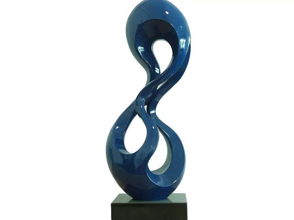 Estátua*OZAIA Grande Estátua Cecilia Em Resina Azul Noite - L.25 X A.79 Cm