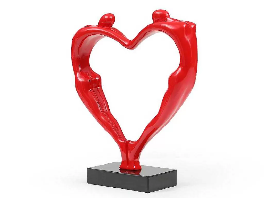 Estátua*OZAIA Grande Estátua Coracao Em Resina L49 X A55 Cm, Vermelho - Lovina