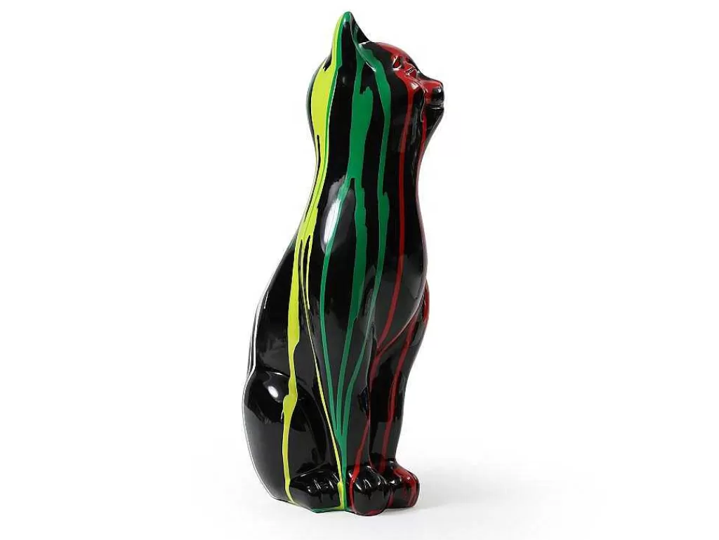 Estátua*OZAIA Grande Estátua De Gato Em Resina C24 X L13 X A53 Cm Multicolor - Miniria
