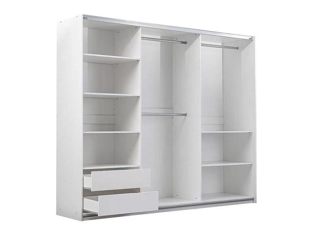 Armário E Roupeiro*Vente-unique Guarda-Roupa 2 Portas De Correr, C250 Cm, Branco - Aniama