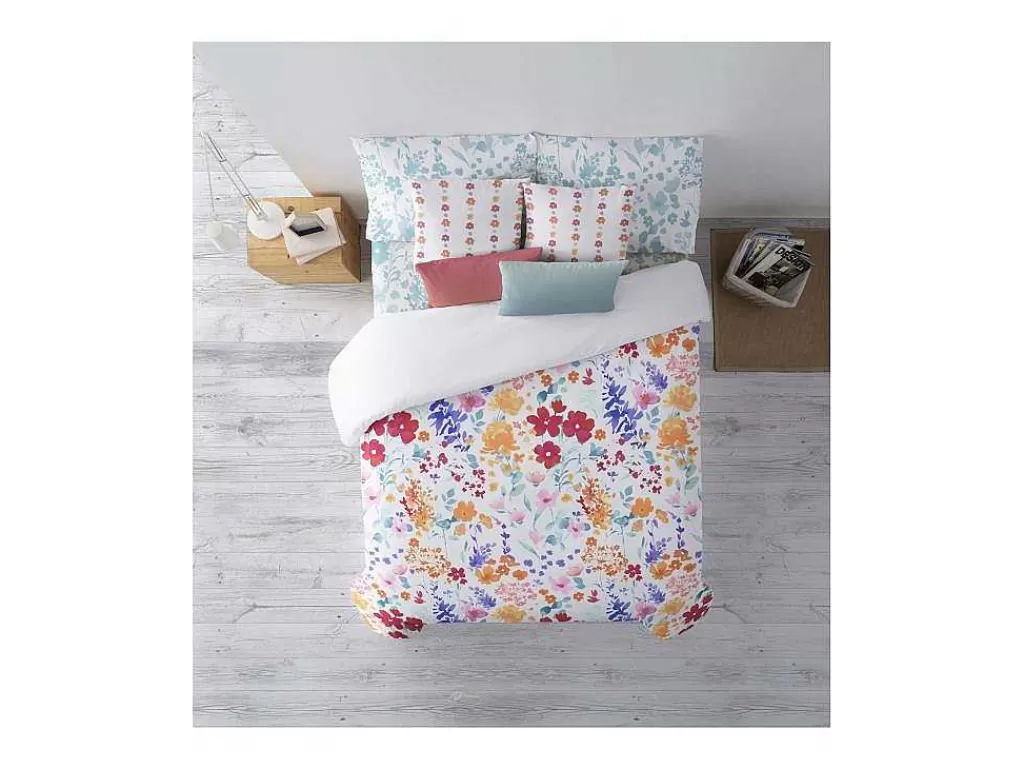 Roupa De Cama*Purline Housse De Couette 100% Coton 1 Piece Multicolor Floral 200X240