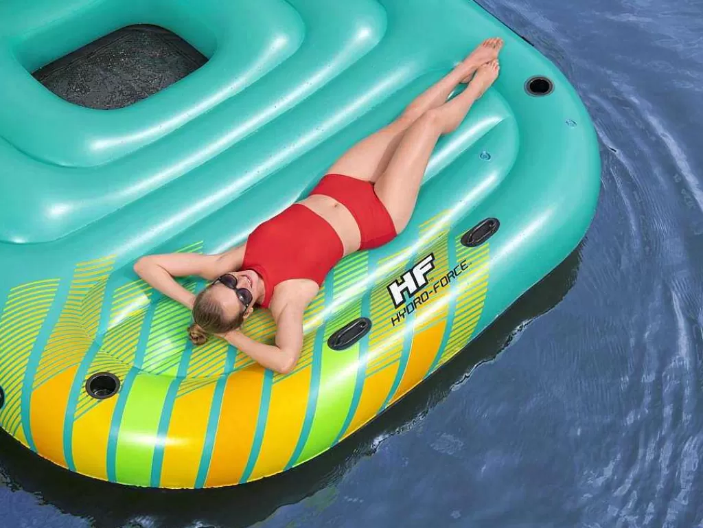 Desportos Náuticos*Bestway Ilha Insuflável Azul E Amarelo Com Guarda-Sol Amovivel 291 X 265 Cm - Sunari Da
