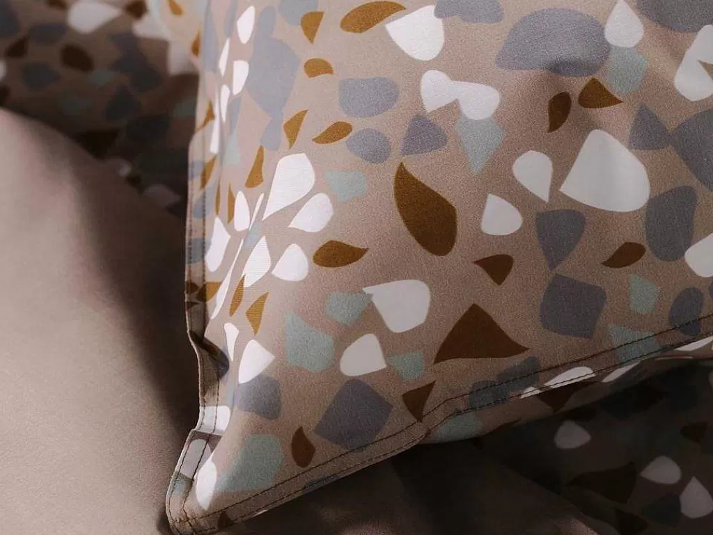 Roupa De Cama*OZAIA Jogo De Cama Algodao Estampagem Terrazzo, Capa De Edredão 220 X 240 Cm + 2 Fronhas 63 X 63 Cm Multicolor - Terazino