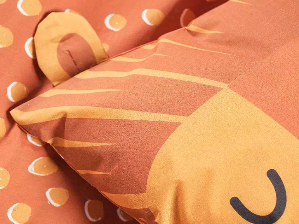 Roupa De Cama*OZAIA Jogo De Cama De Criança Algodao 57 Fios/Cm , Capa De Edredão 140 X 200 Cm + 1 Fronha 63 X 63 Cm Castanho - Mokasio