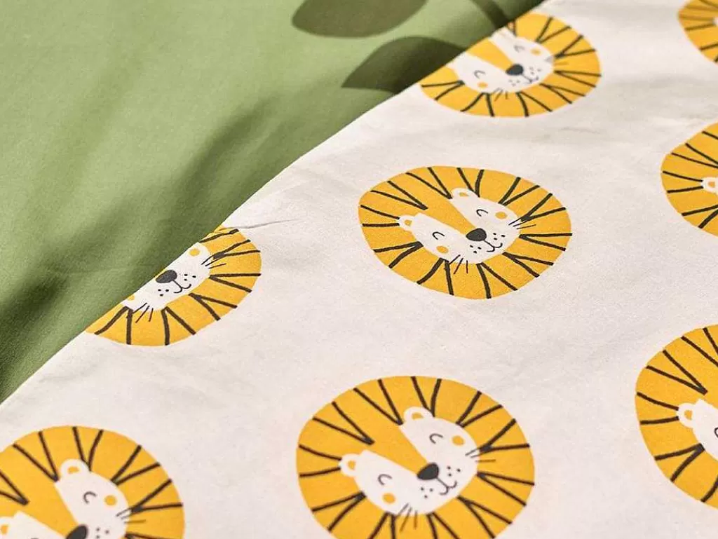Roupa De Cama*OZAIA Jogo De Cama De Criança Algodao 57 Fios/Cm , Capa De Edredão 140 X 200 Cm + 1 Fronha 63 X 63 Cm, Motivo Selva - Junglia
