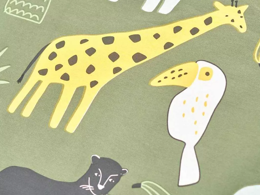 Roupa De Cama*OZAIA Jogo De Cama De Criança, Animais Da Savana, Algodao 57 Fios/Cm , Capa De Edredão 140 X 200 Cm + 1 Fronha Multicolor - Zolika