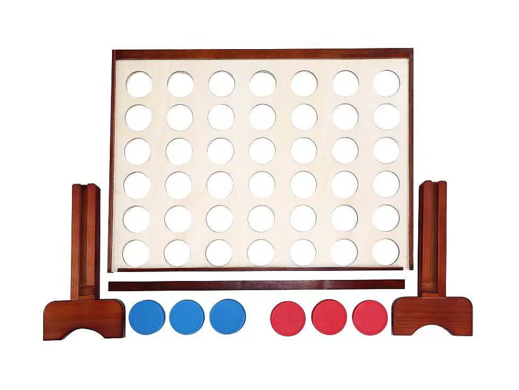 Jogo De Exterior*Vente-unique Jogo De Tabuleiro Gigante Em Madeira 4 Em Linha C79 X A72 Cm - Toupsi