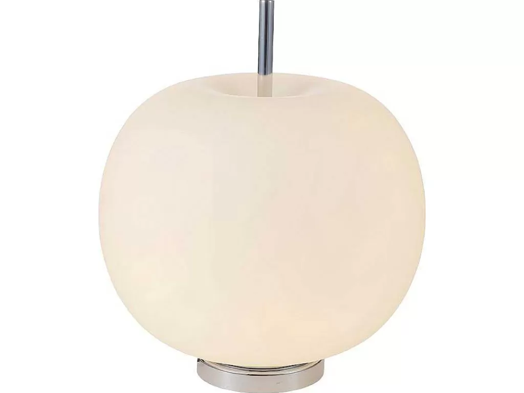 Candeeiro De Mesa*EPIKASA Lampada De Mesa Apple, Cromio, Branco, 30X30X35 Cm,