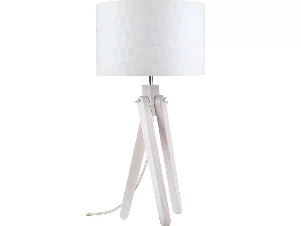 Candeeiro De Mesa*EPIKASA Lampada De Mesa Rune Meets Amina, Carvalho, Branco, Creme, 50X50X157 Cm,