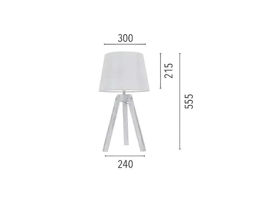 Promoções Decoração*EPIKASA Lampada De Mesa Tripod, Carvalho, Antracite, 30X30X55,5 Cm,