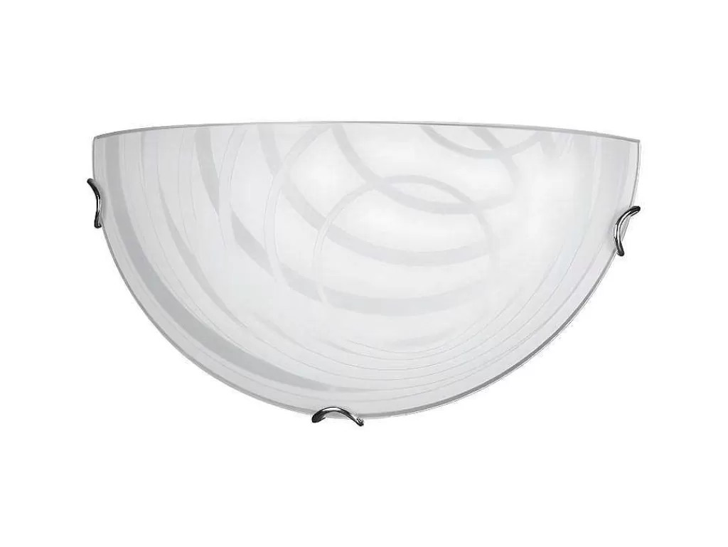 Candeeiro De Parede*EPIKASA Lampada De Parede Sydney, Cromio, Branco, 30X9X15 Cm,