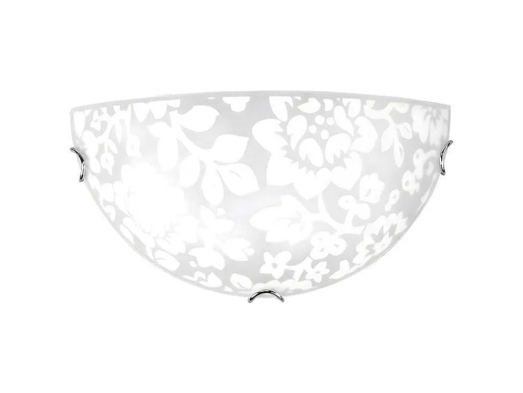 Luz De Teto*EPIKASA Lampada De Tecto Floryda, Cromio, Branco, 30X9X15 Cm,