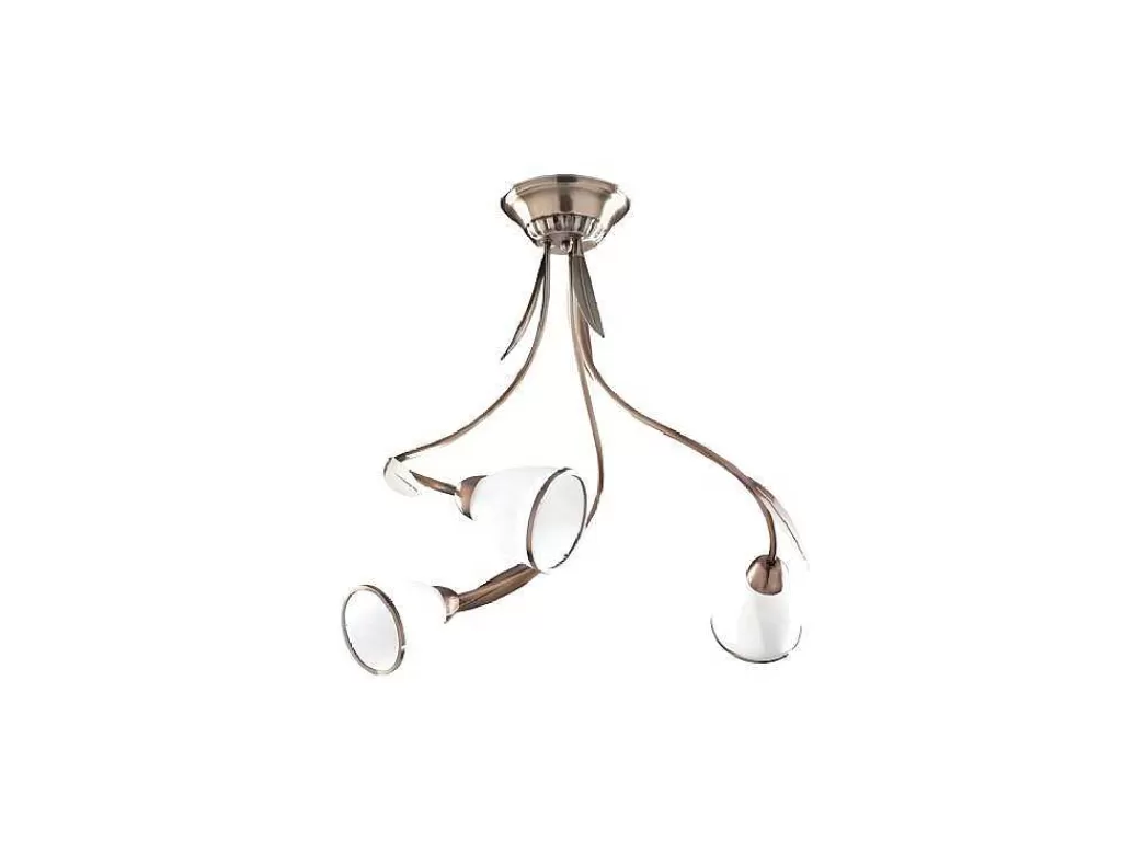Luz De Teto*EPIKASA Lampada De Tecto Jordan, Latao, Branco, 55X55X54 Cm,