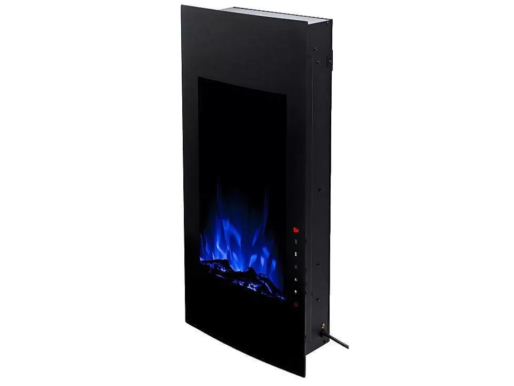 Lareira Elétrica*FLAMATECH Lareira Elétrica Curva Vulcano - C41 X L13 X A81 Cm - Preta