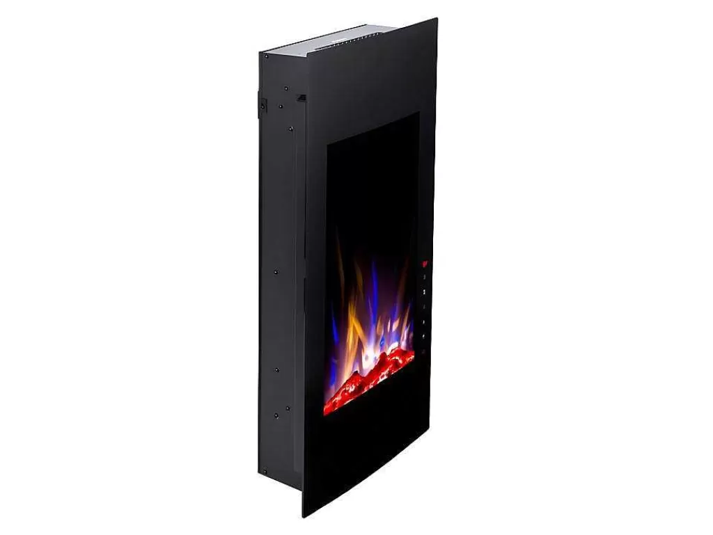 Lareira Elétrica*FLAMATECH Lareira Elétrica Curva Vulcano - C41 X L13 X A81 Cm - Preta