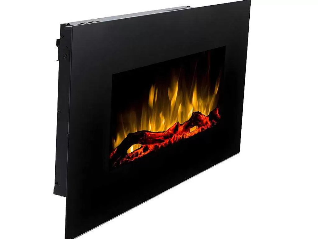 Lareira Elétrica*FLAMATECH Lareira Elétrica De Parede Chandela - C84 X L14 X A45 Cm - Preta