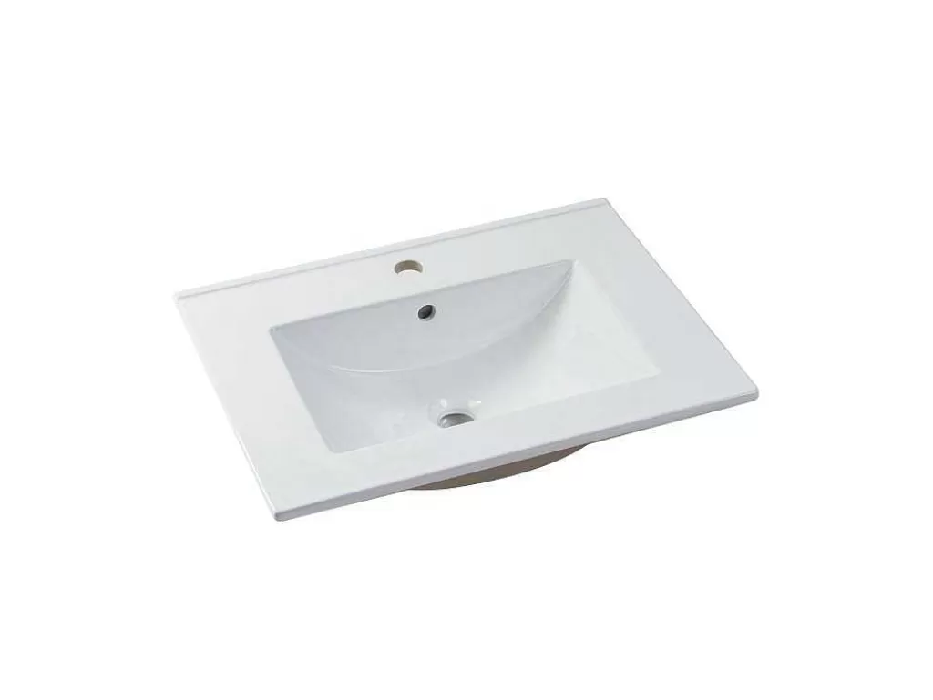 Lavatório*Shower & Design Lavatório De Encastrar Retangular Branco Em Ceramica 61 X 46,5 Cm - Motiac