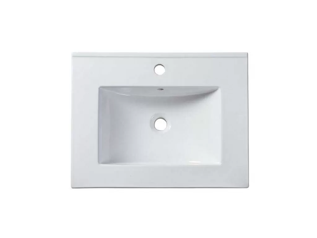 Lavatório*Shower & Design Lavatório De Encastrar Retangular Branco Em Ceramica 61 X 46,5 Cm - Motiac
