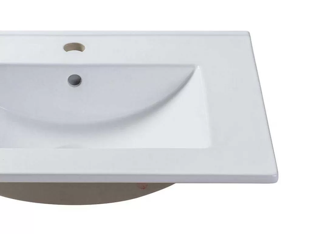 Lavatório*Shower & Design Lavatório De Encastrar Retangular Branco Em Ceramica 61 X 46,5 Cm - Motiac
