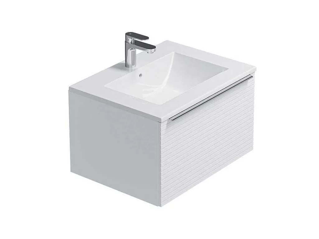 Lavatório*Shower & Design Lavatório De Encastrar Retangular Branco Em Ceramica 61 X 46,5 Cm - Motiac