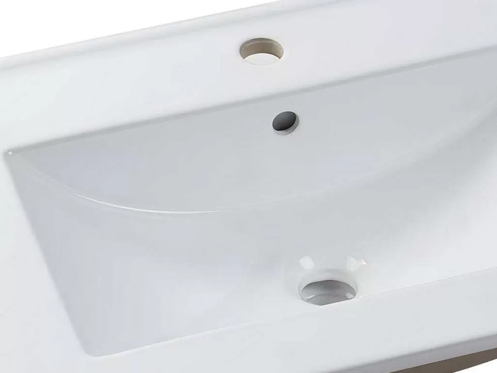 Lavatório*Shower & Design Lavatório De Encastrar Retangular Branco Em Ceramica 81 X 46,5 Cm - Motiac
