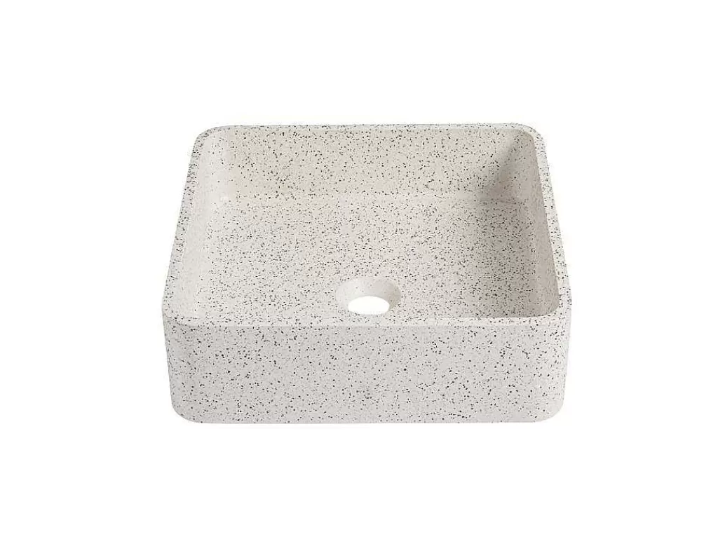Lavatório*Shower & Design Lavatório De Pousar Quadrado Em Terrazzo C39 X L39 Cm - Stochi