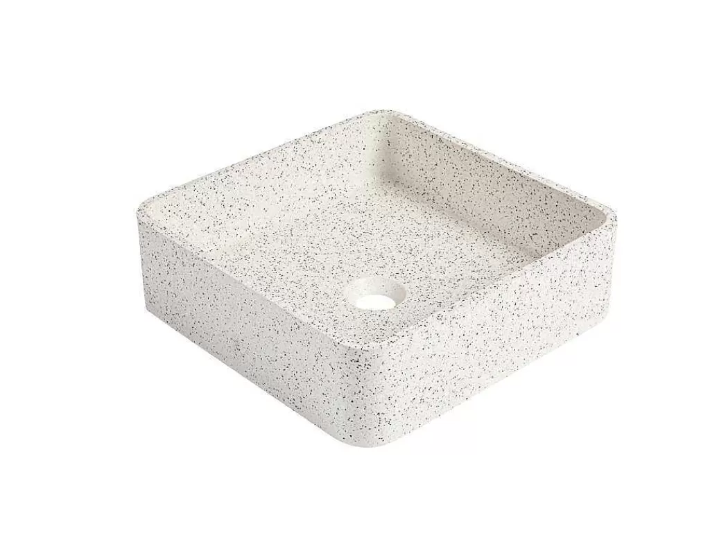Lavatório*Shower & Design Lavatório De Pousar Quadrado Em Terrazzo C39 X L39 Cm - Stochi