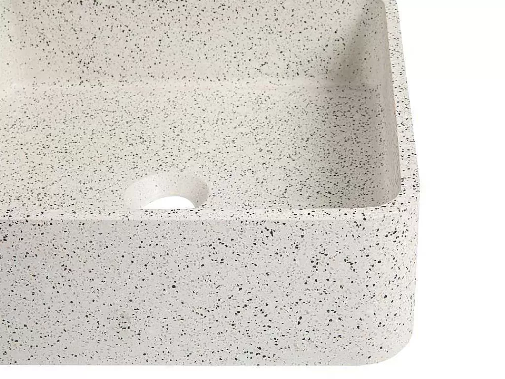 Lavatório*Shower & Design Lavatório De Pousar Quadrado Em Terrazzo C39 X L39 Cm - Stochi