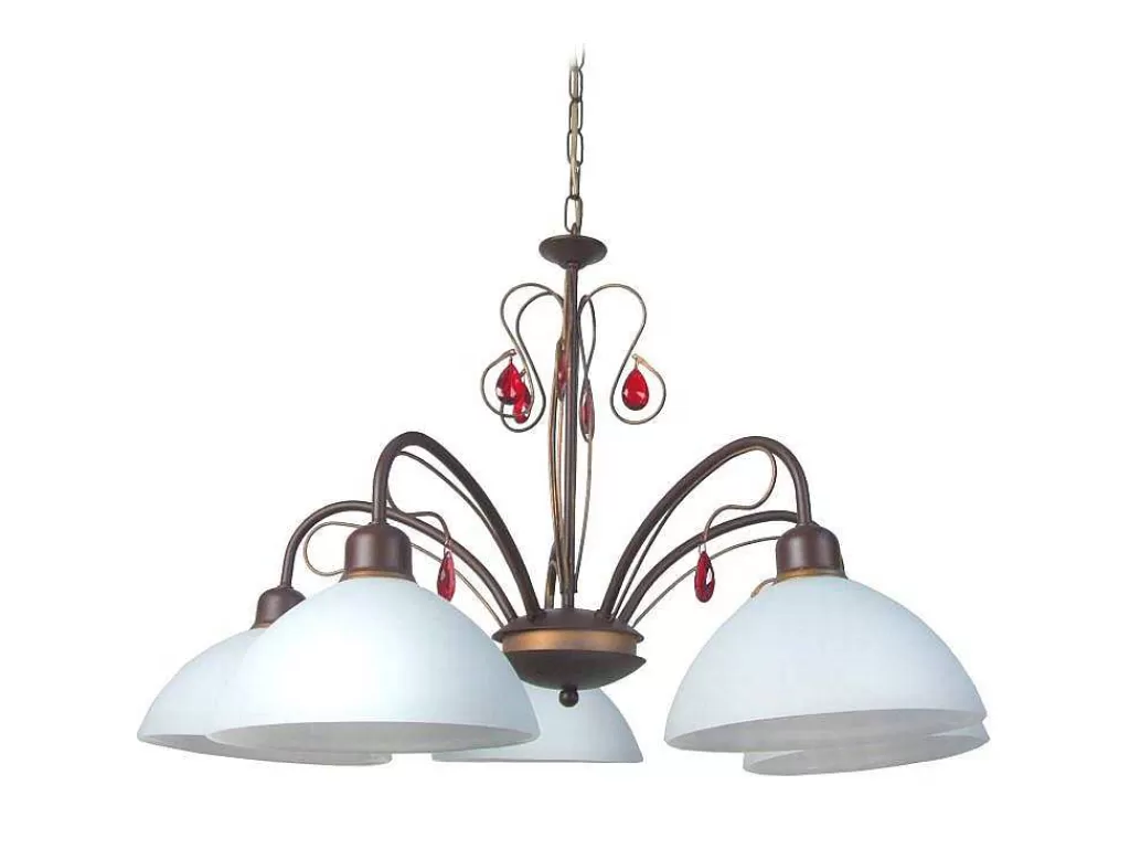Lustre*TOSEL Lustre Bourgogne Vidro Braco Cetim D52 X H67 Cm