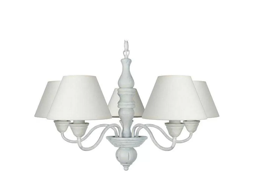 Lustre*TOSEL Lustre Caulnes Tecido Braco Marfim D60 X H80 Cm