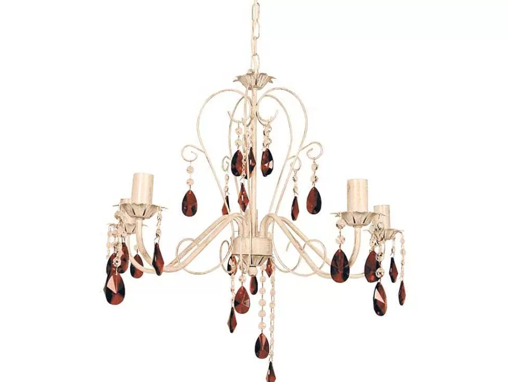 Lustre*TOSEL Lustre Tulipano Vidro Braco Anis D60 X H80 Cm