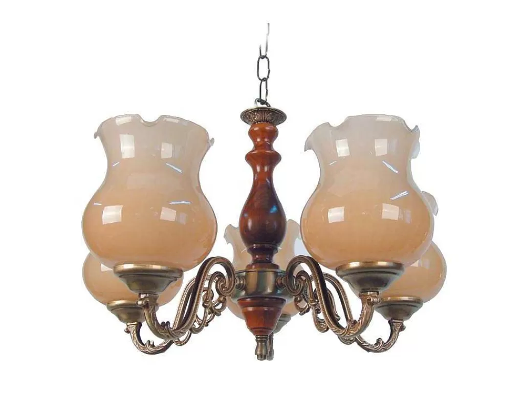 Lustre*TOSEL Lustre Val D'Isere Vidro Braco Ambar D49 X H80 Cm
