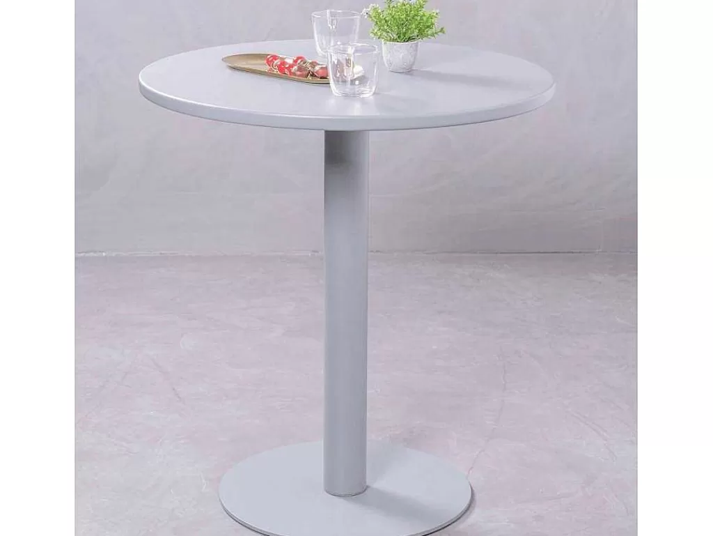 Móvel De Cozinha*Vente-unique Mesa Alta Industrial Em Aco Com 76 Cm De Altura - Brandon - Cinza