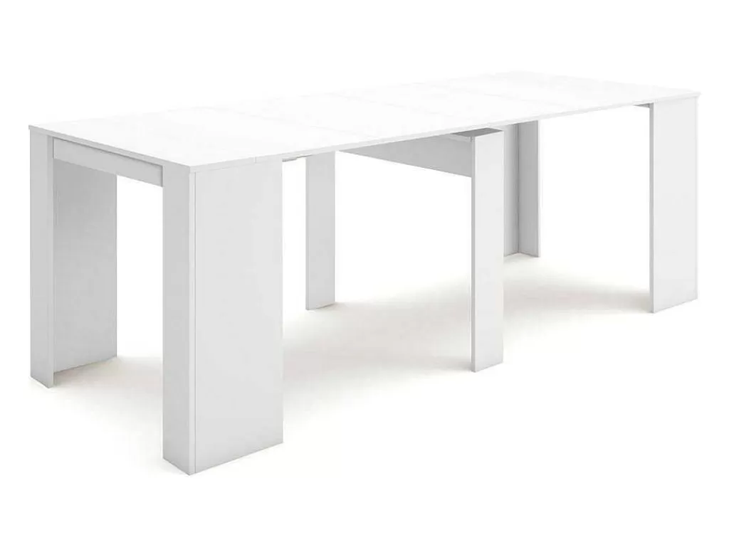 Mesa De Jantar*Skraut Home Mesa Consola Extensivel, 220, Para 10 Péssoas, Mesa De Jantar, Branco