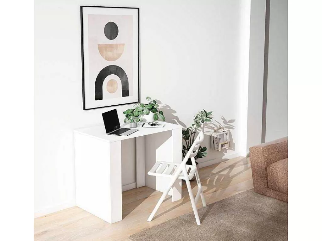 Mesa De Jantar*Skraut Home Mesa Consola Extensivel, 220, Para 10 Péssoas, Mesa De Jantar, Branco