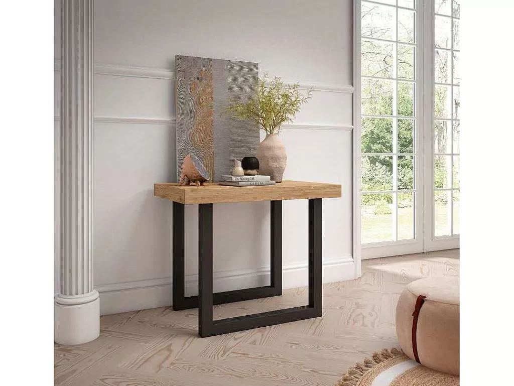 mesa_consola_extensivel_220_para_10_pssoas_ps_de_madeira_carvahlo_e_preto_3-1.webp Consola*Skraut Home Mesa Consola Extensivel, 220, Para 10 Péssoas, Pés De Madeira, Carvahlo E Preto