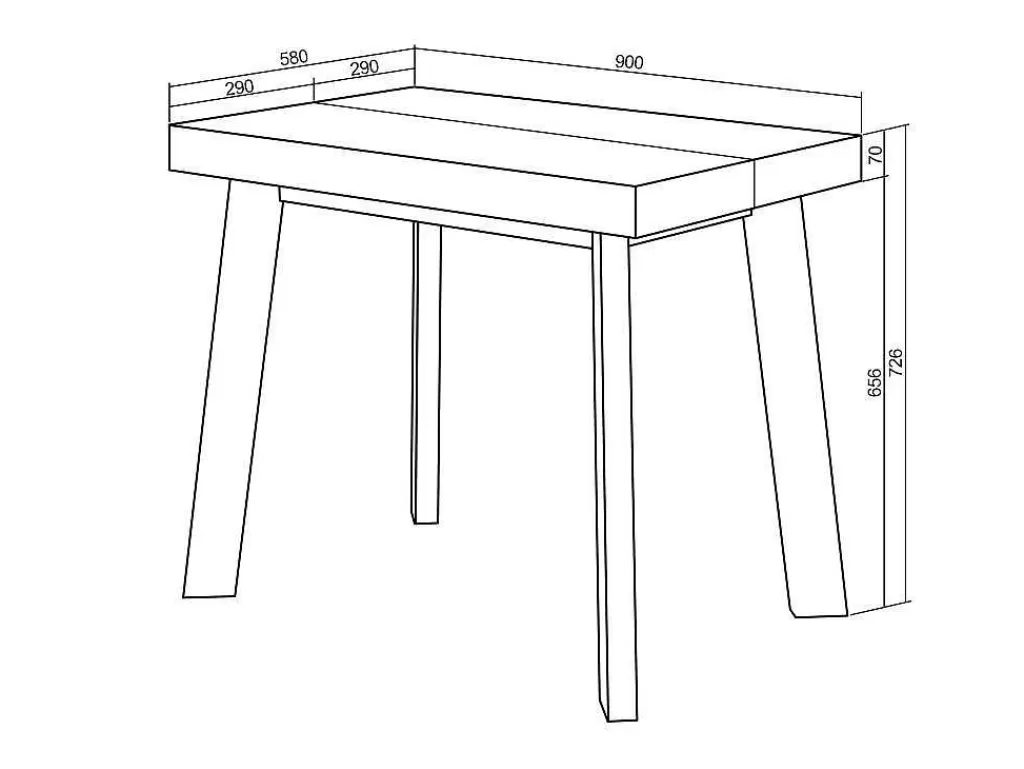 mesa_consola_extensivel_220_para_10_pssoas_ps_de_madeira_carvahlo_e_preto_4.webp Consola*Skraut Home Mesa Consola Extensivel, 220, Para 10 Péssoas, Pés De Madeira, Carvahlo E Preto