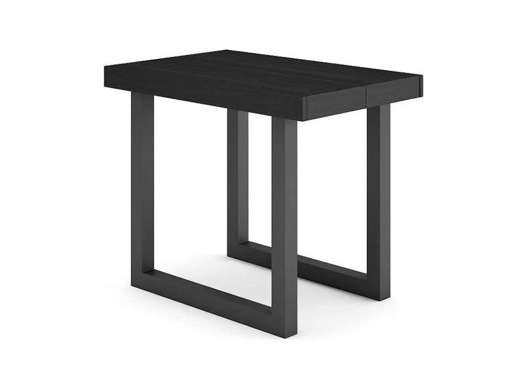 mesa_consola_extensivel_220_para_10_pssoas_ps_de_madeira_preto_e_carvahlo_6.webp Consola*Skraut Home Mesa Consola Extensivel, 220, Para 10 Péssoas, Pés De Madeira, Preto E Carvahlo