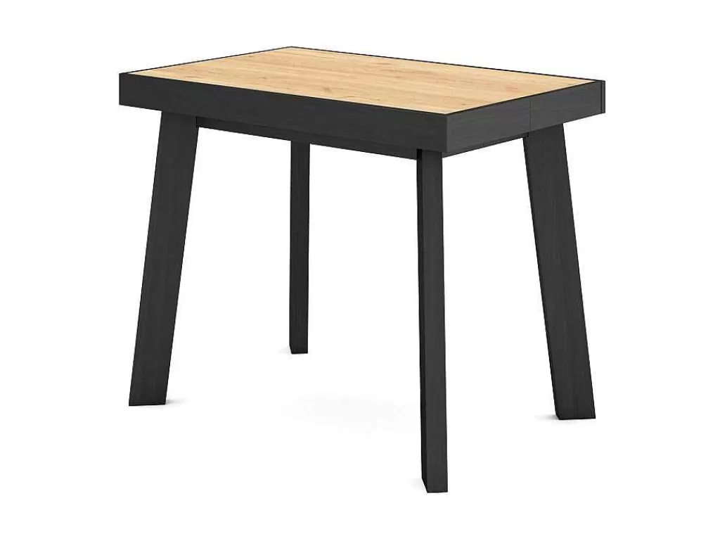 Consola*Skraut Home Mesa Consola Extensivel, 260, Para 12 Péssoas, Pés De Madeira, Carvahlo
