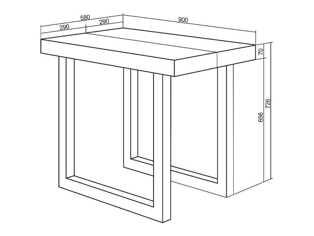 Consola*Skraut Home Mesa Consola Extensivel, 300, Para 14 Péssoas, Pés De Madeira, Branco