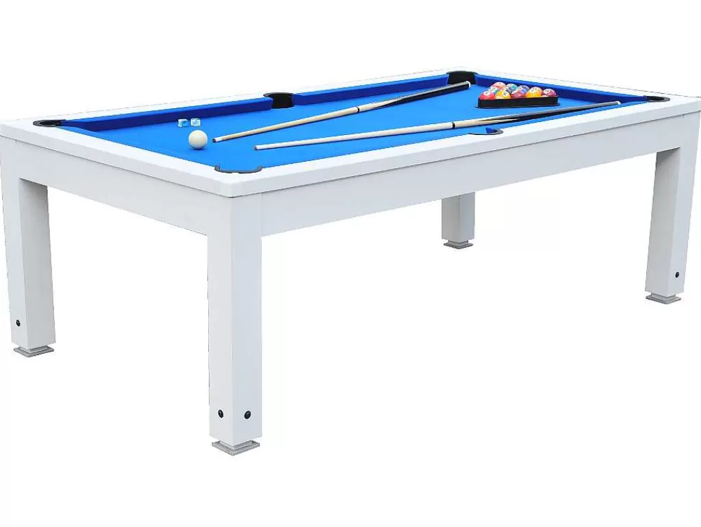 Mesa De Jantar*Vente-unique Mesa Convertivel - Mesa De Bilhar Snooker - Altura Ajustavel - 207*114*79 Cm