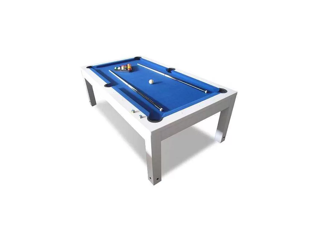 Mesa De Jantar*Vente-unique Mesa Convertivel - Mesa De Bilhar Snooker - Altura Ajustavel - 207*114*79 Cm