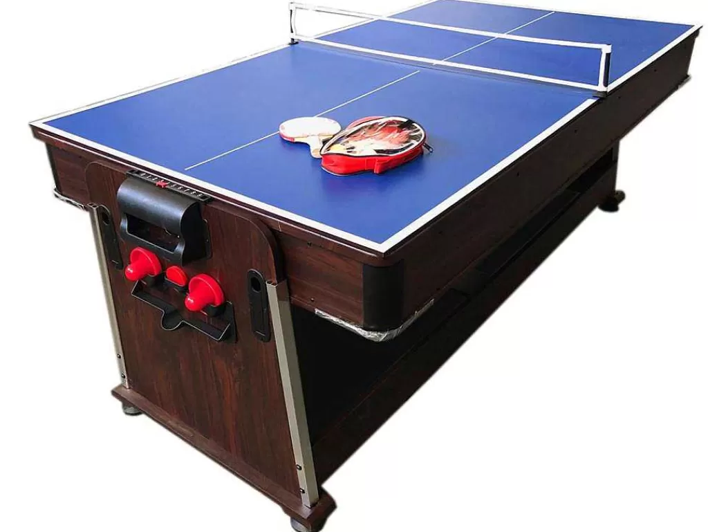 Jogo De Interior*ELITESHOPPING Mesa De Bilhar 7 Pés Multijogo Verde Air Hockey + Ping Pong - Stark