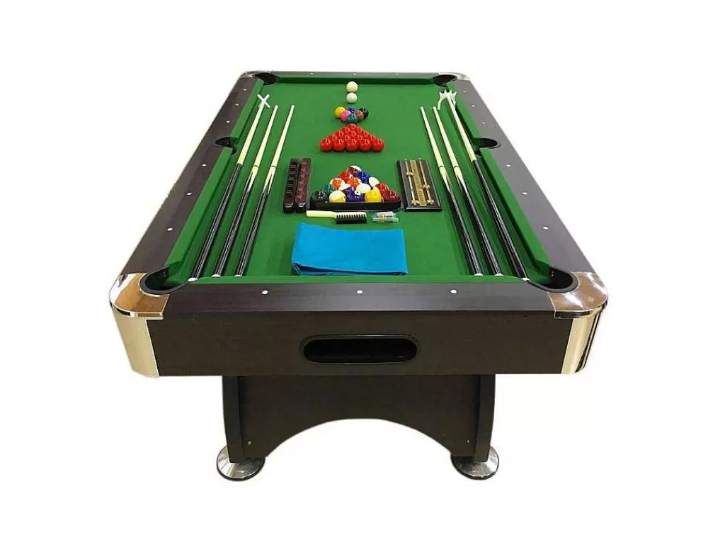 Jogo De Interior*ELITESHOPPING Mesa De Bilhar De 7 Pés Completa Com Acessórios Iron Green