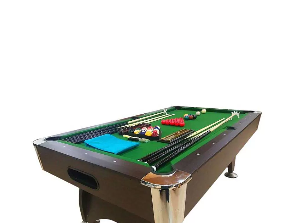 Jogo De Interior*ELITESHOPPING Mesa De Bilhar De 7 Pés Completa Com Acessórios Iron Green