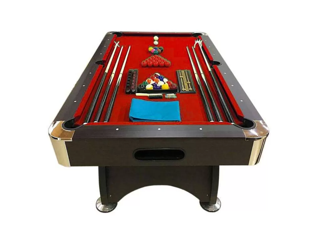 Jogo De Interior*ELITESHOPPING Mesa De Bilhar De 7 Pés Completa Com Acessórios Iron Red