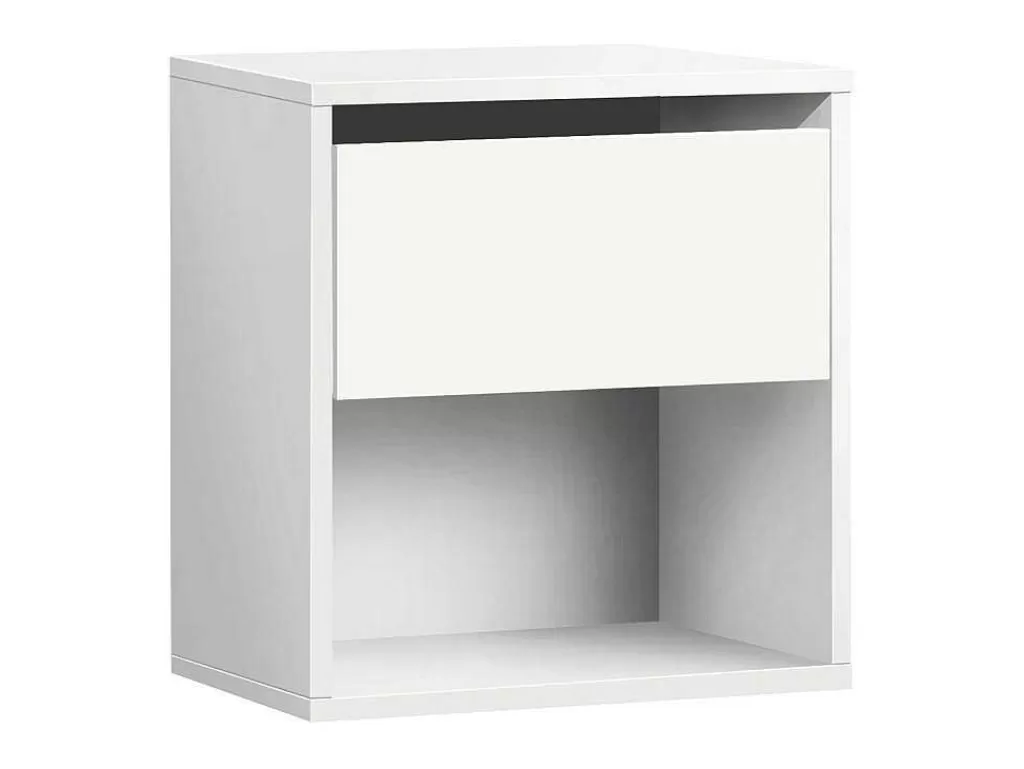 Mesa De Cabeceira*Venprodin Mesa De Cabeceira Juvenil Com 1 Gaveta 42X40X28 Branco
