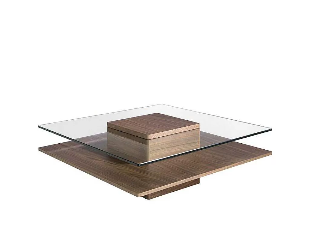 Mesa De Centro*Angel Cerda Mesa De Cafe Em Mdf Folheado A Noz Natural, 0,5Mm De EsPéssura 2017