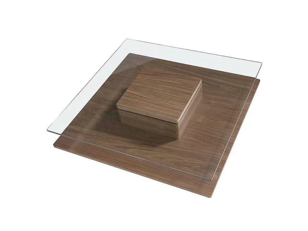 Mesa De Centro*Angel Cerda Mesa De Cafe Em Mdf Folheado A Noz Natural, 0,5Mm De EsPéssura 2017