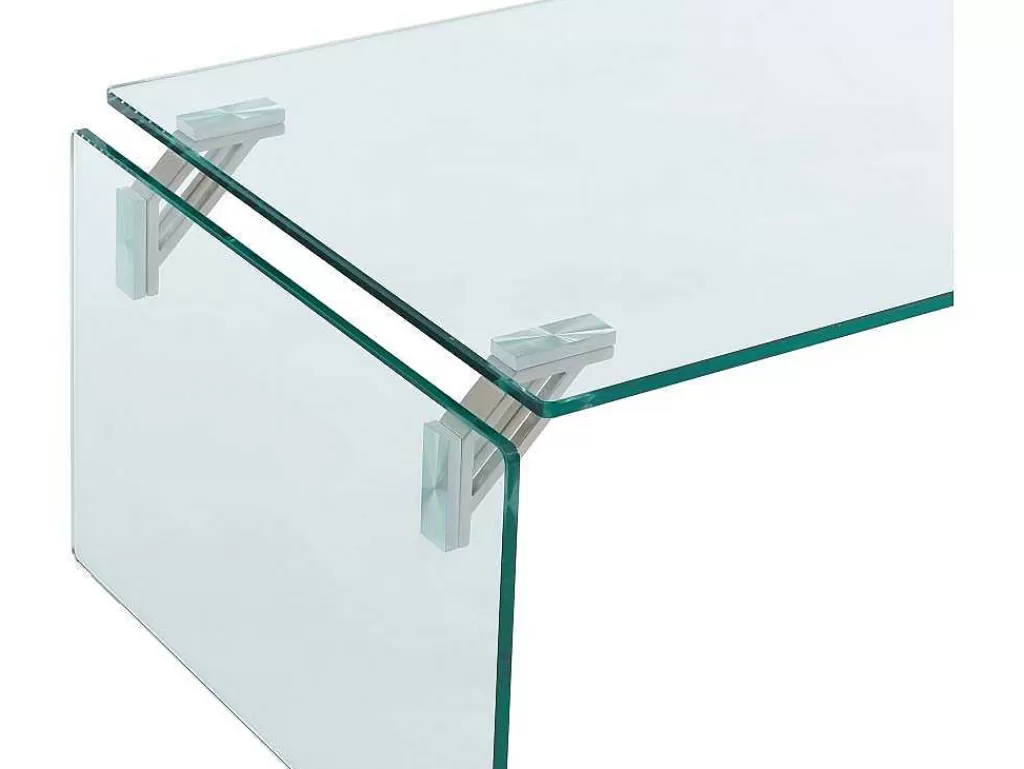 Mesa De Centro*Vente-unique Mesa De Centro Em Vidro Temperado Transparente - Madro